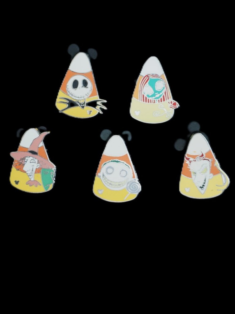Disney Pin Trading 5 Pin Lot Featuring Nightmare Before Christmas Candy Corn